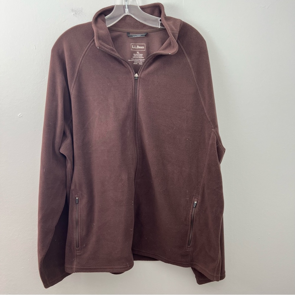 L.L. Bean Brown Zipper Fleece Jacket